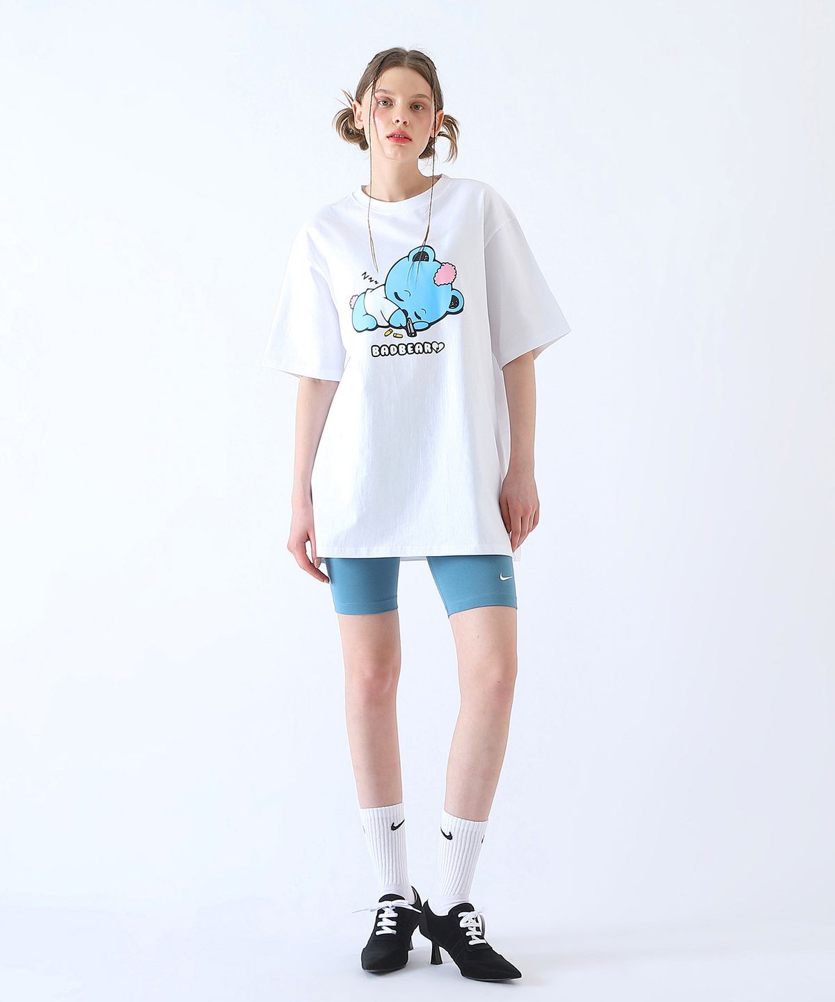 배드블루(BADBLUE) Baby BadBear Oversized Tee White