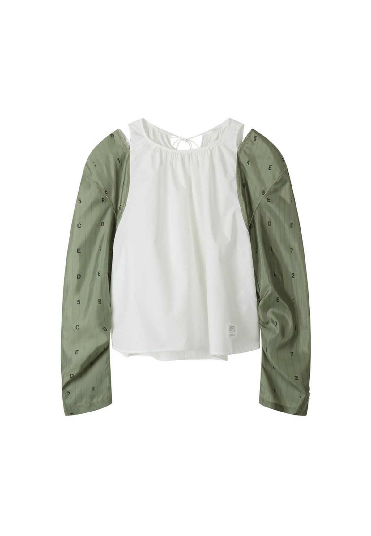래코드(RECODE) [여성] Lining sleeve shoudet cutting top _RQTAS22597WHX