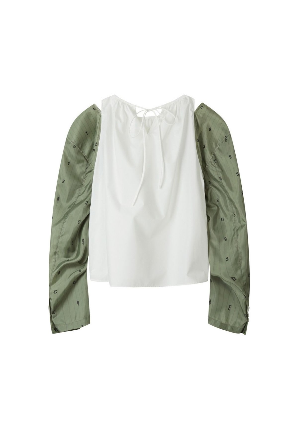 래코드(RECODE) [여성] Lining sleeve shoudet cutting top _RQTAS22597WHX