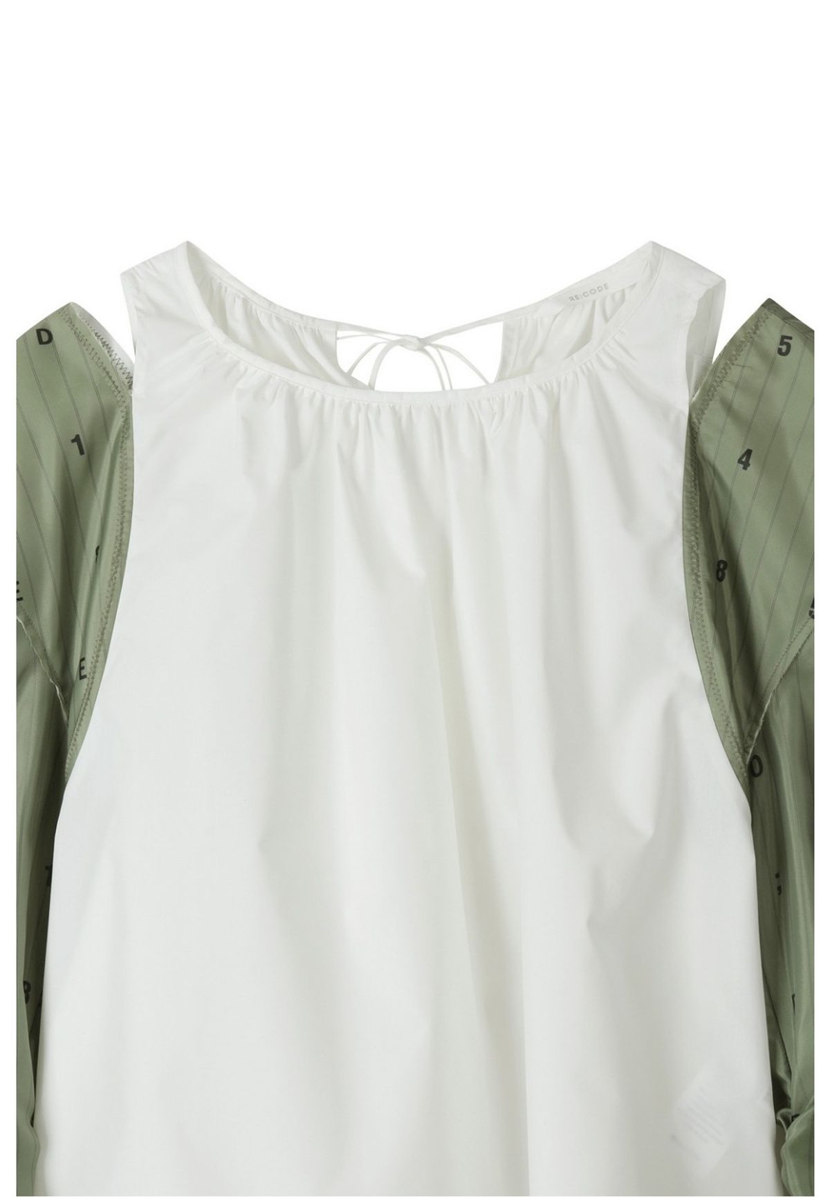 래코드(RECODE) [여성] Lining sleeve shoudet cutting top _RQTAS22597WHX