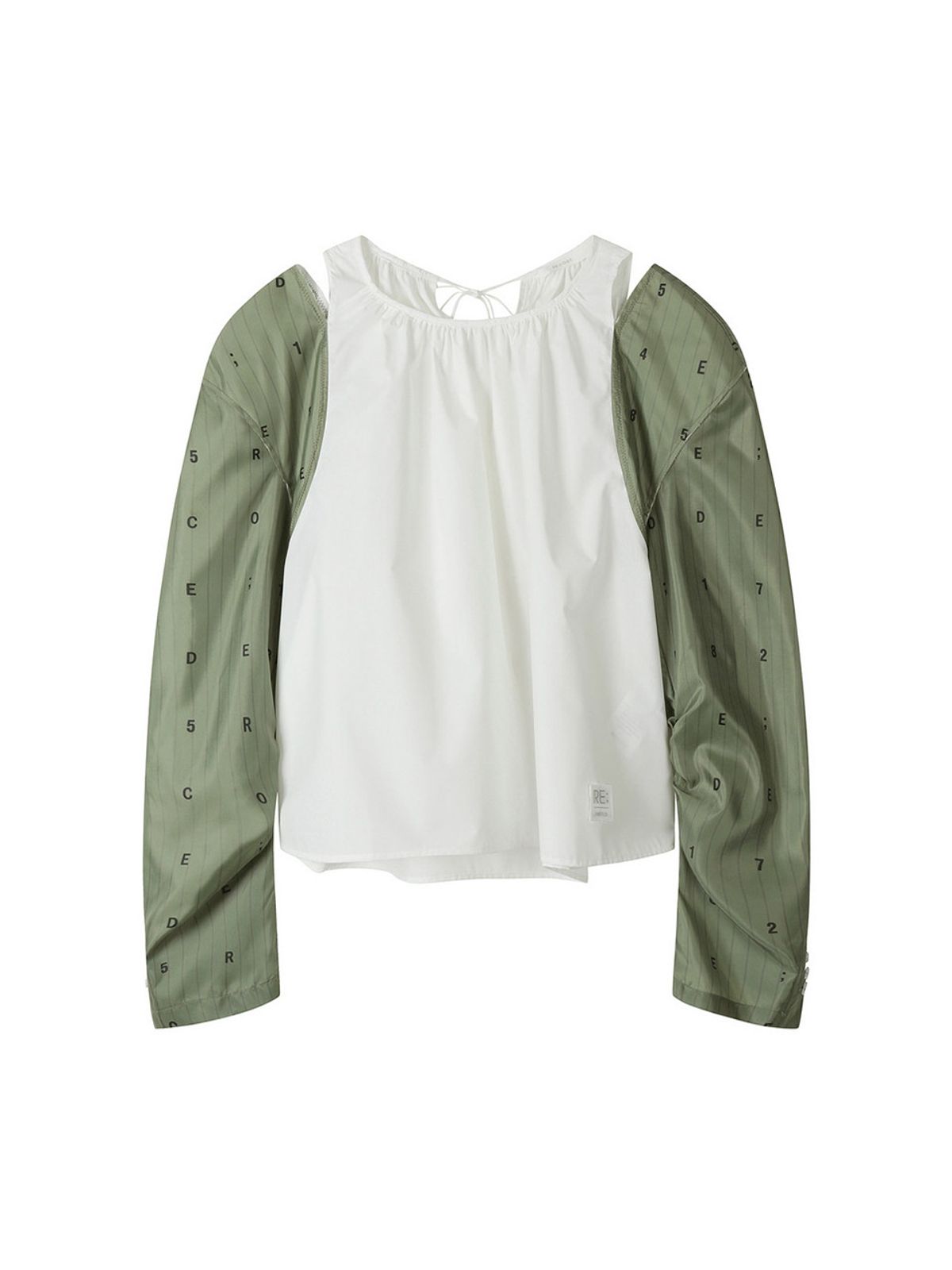 래코드(RECODE) [여성] Lining sleeve shoudet cutting top _RQTAS22597WHX