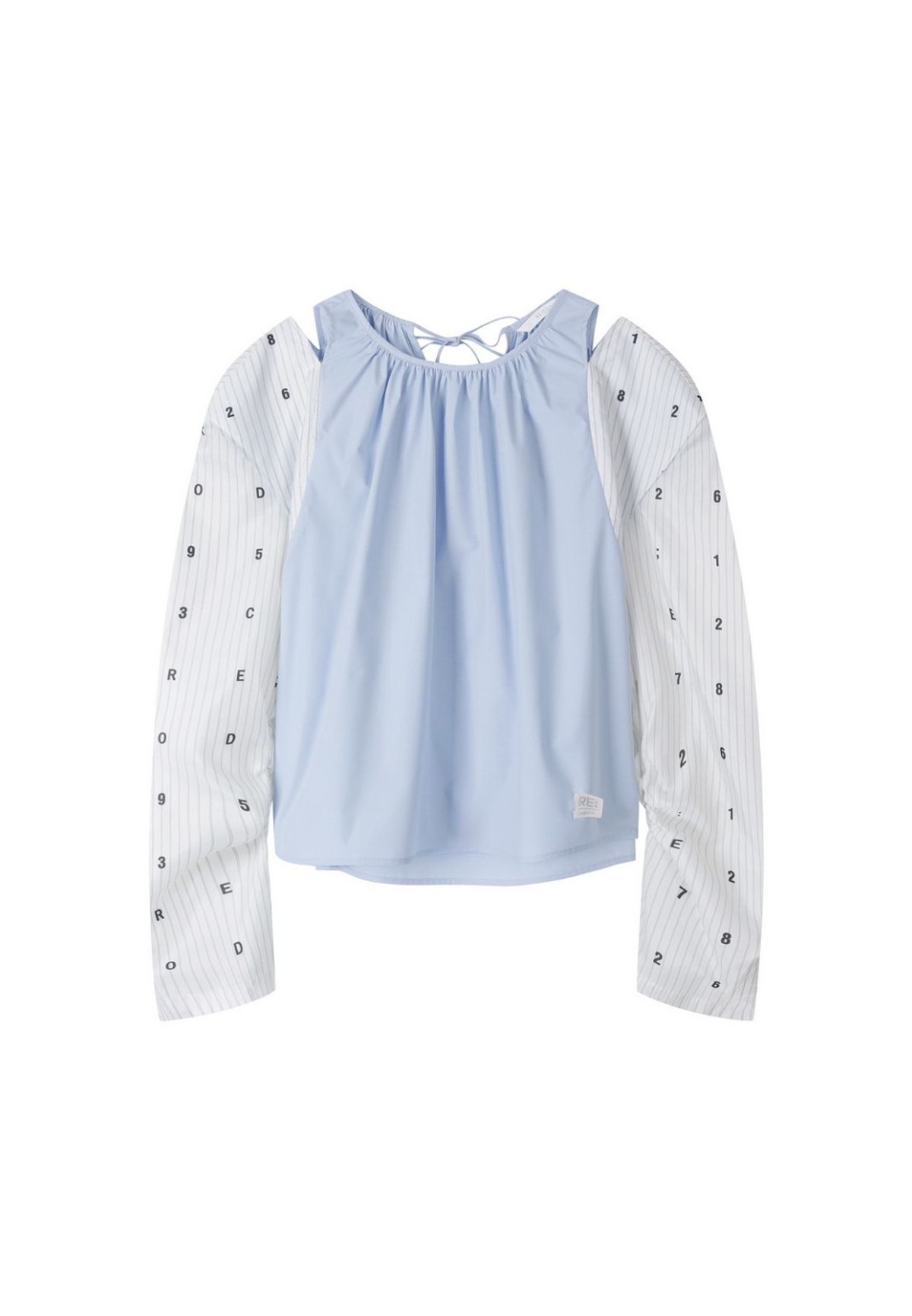 래코드(RECODE) [여성] Lining sleeve shoudet cutting top _RQTAS22597BUL