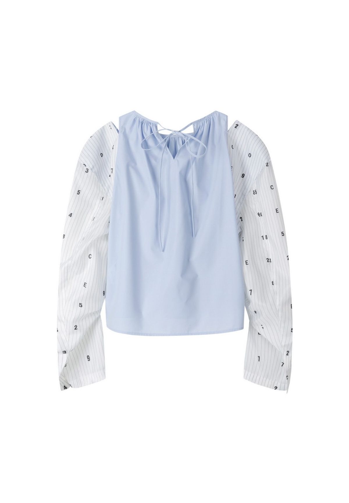 래코드(RECODE) [여성] Lining sleeve shoudet cutting top _RQTAS22597BUL
