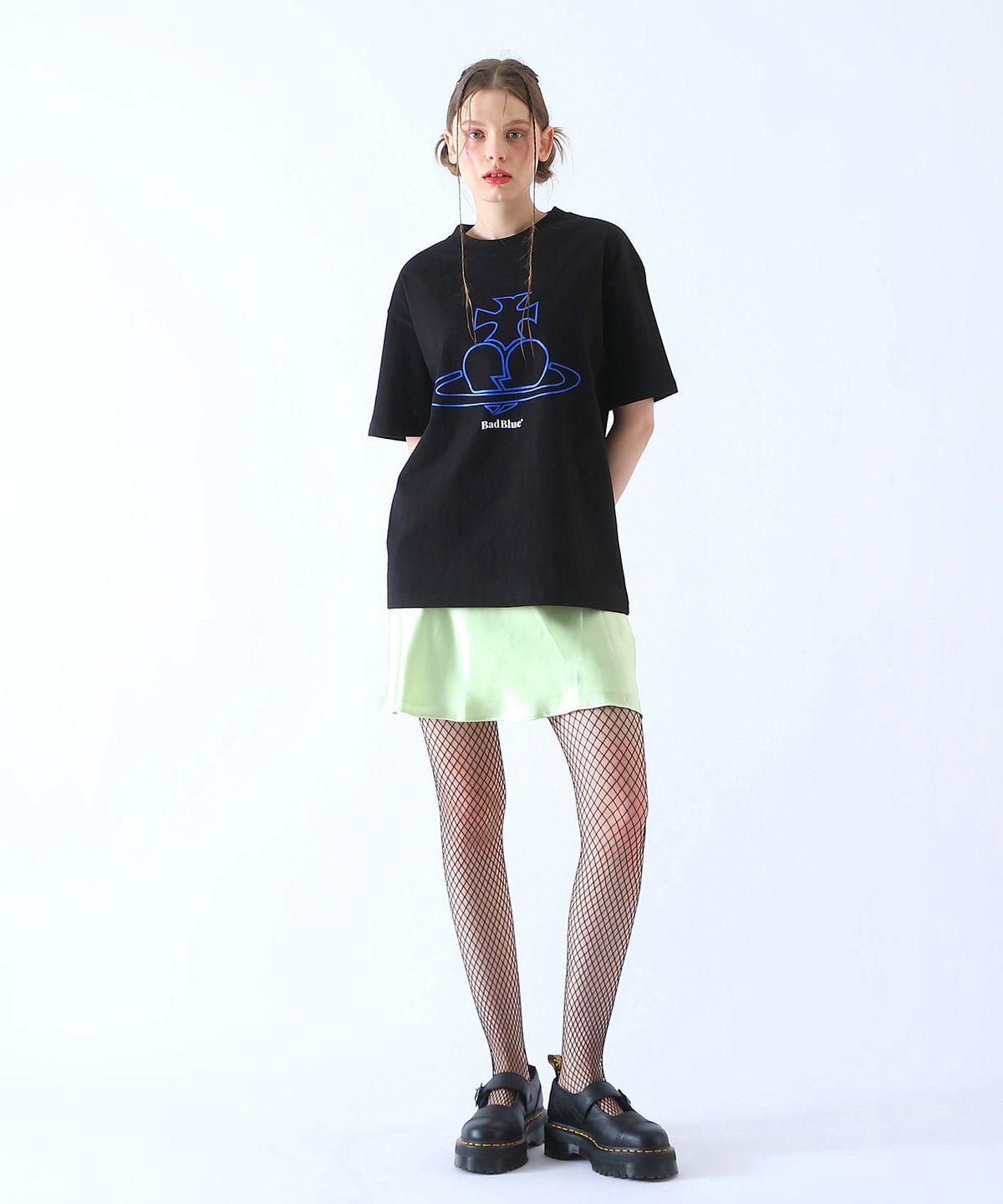 배드블루(BADBLUE) Broken Heart Tee Black