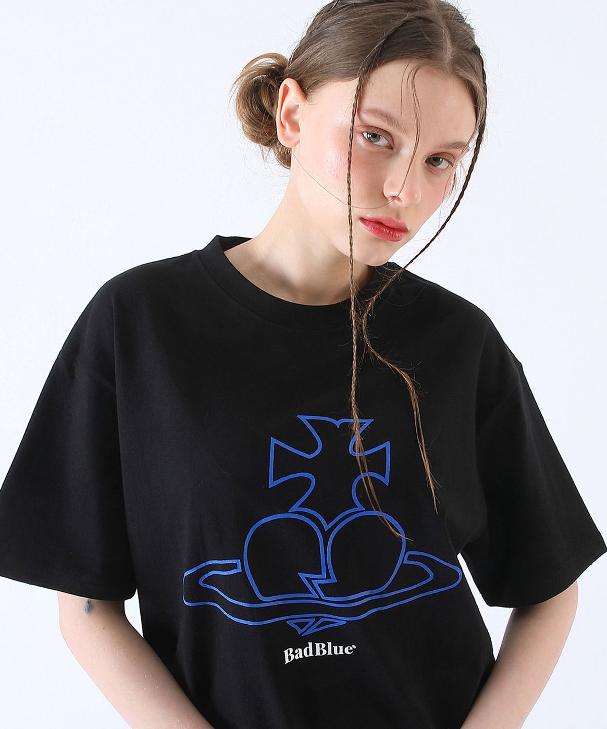 배드블루(BADBLUE) Broken Heart Tee Black