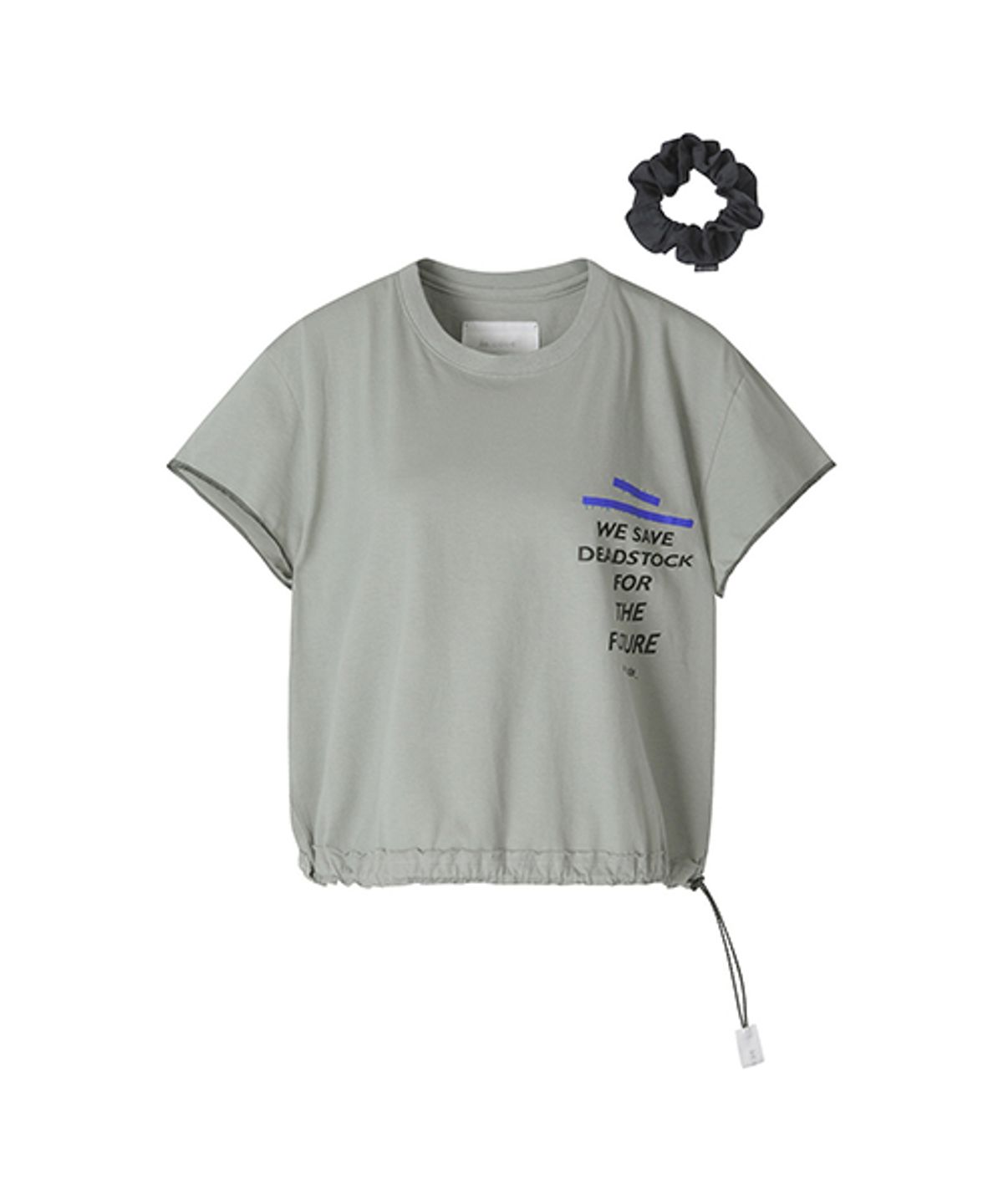 래코드(RECODE) [여성] Slogan round neck crop T-shirt (Hair band set) _RQTAM22568KHX