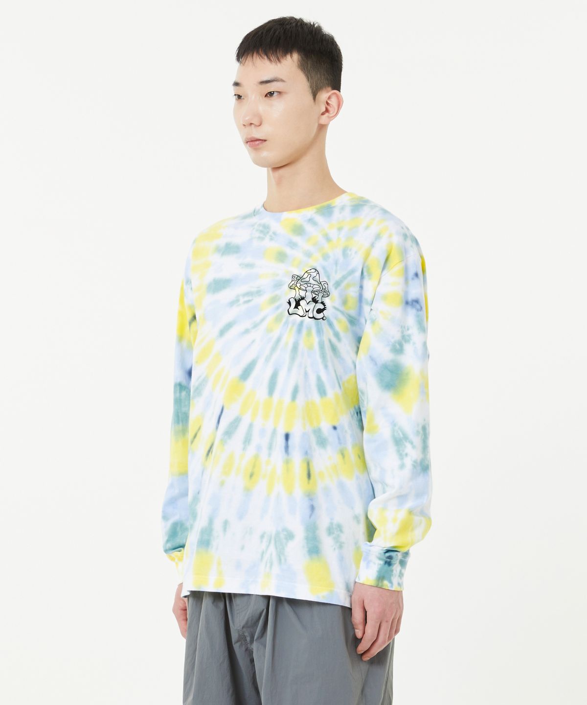 엘엠씨(LMC) TIE DYE MUSHROOM LONG SLV TEE yellow