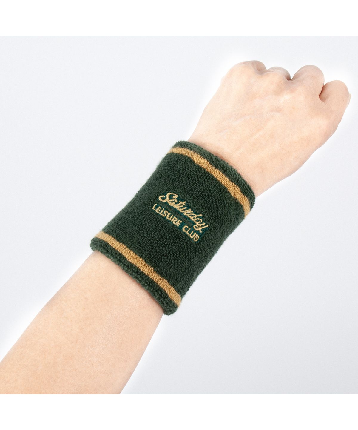 세러데이 레저 클럽(SATURDAY LEISURE CLUB) Leisure Wristband - British Racing Green & Mustard