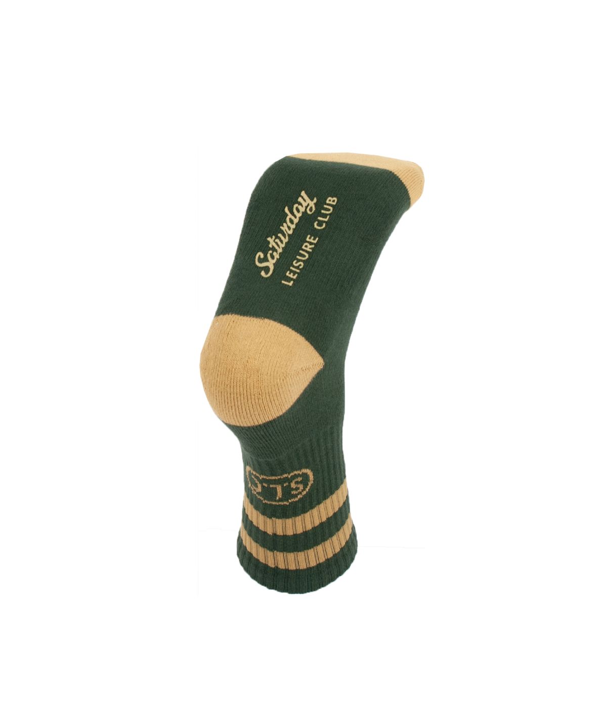 세러데이 레저 클럽(SATURDAY LEISURE CLUB) Leisure Stripe Socks - British Racing Green & Mustard