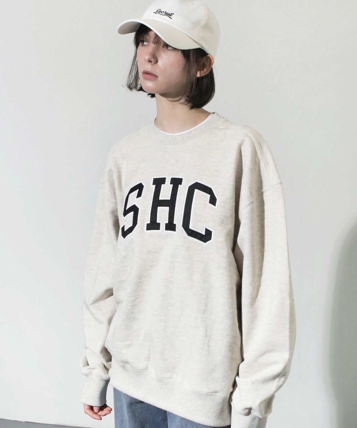 선데이하비클럽(SUNDAY HOBBY CLUB) 리쿠르트 커브캡-화이트
