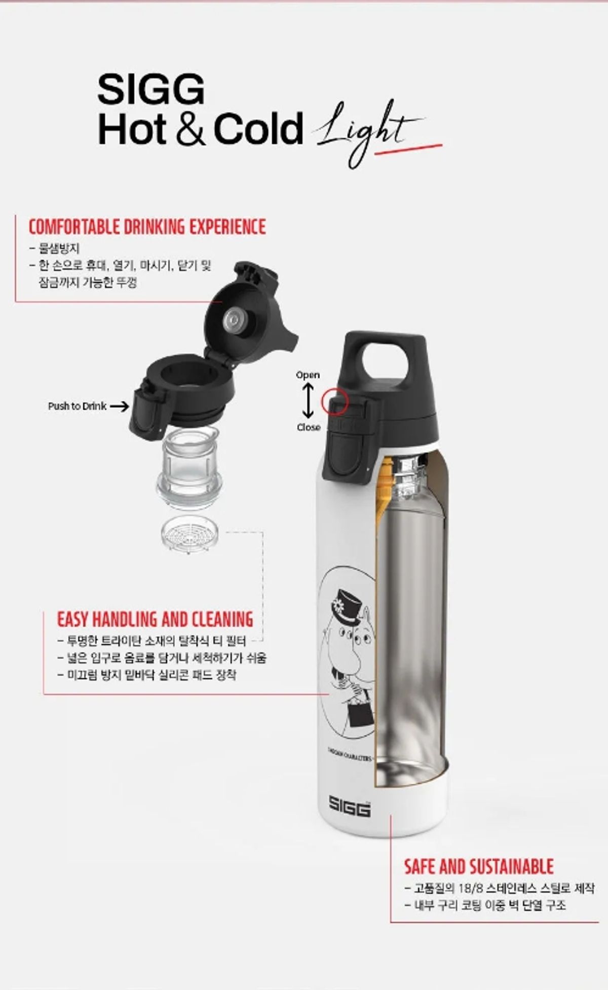 지그(SIGG) 지그 X 무민 핫 앤 콜드 라이트 330미리