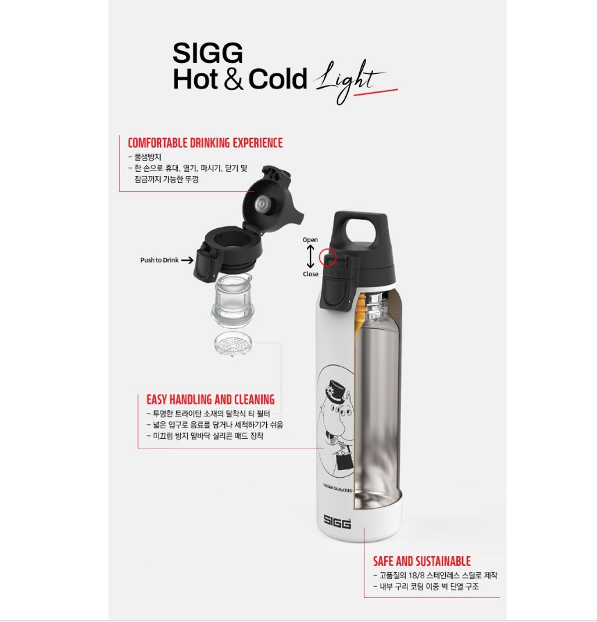 지그(SIGG) 지그 X 무민 핫 앤 콜드 라이트 550미리 투게더