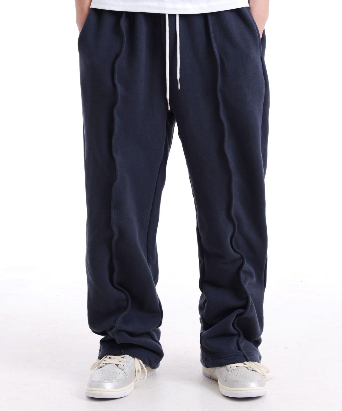 피스메이커(PIECE MAKER) WIRE SWEAT PANTS (NAVY)