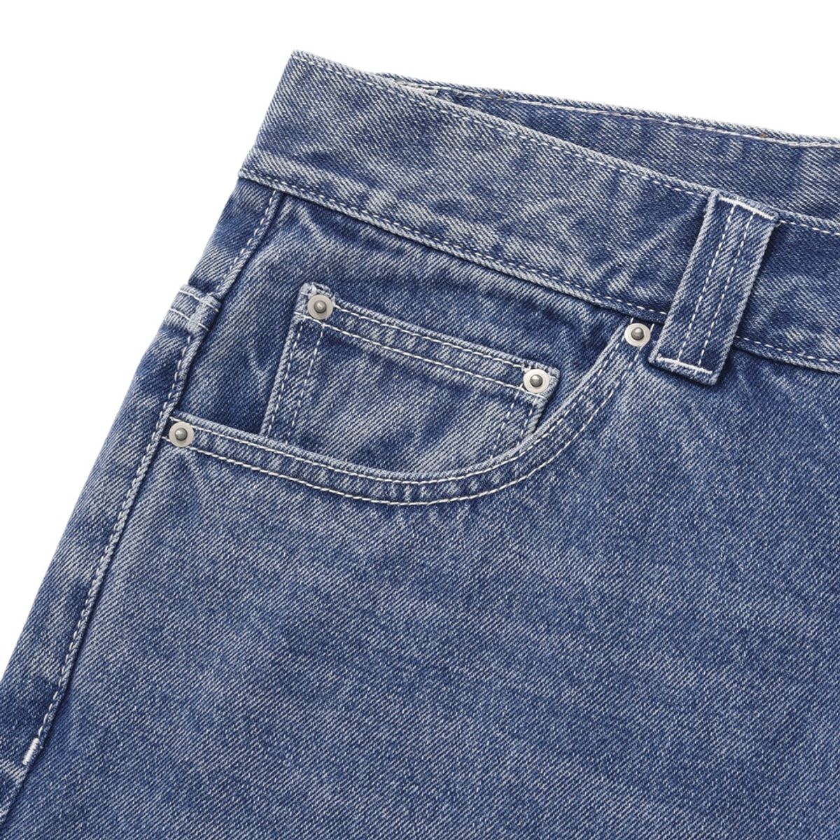 커버낫(COVERNAT) 와이드 데님 쇼츠 라이트 블루