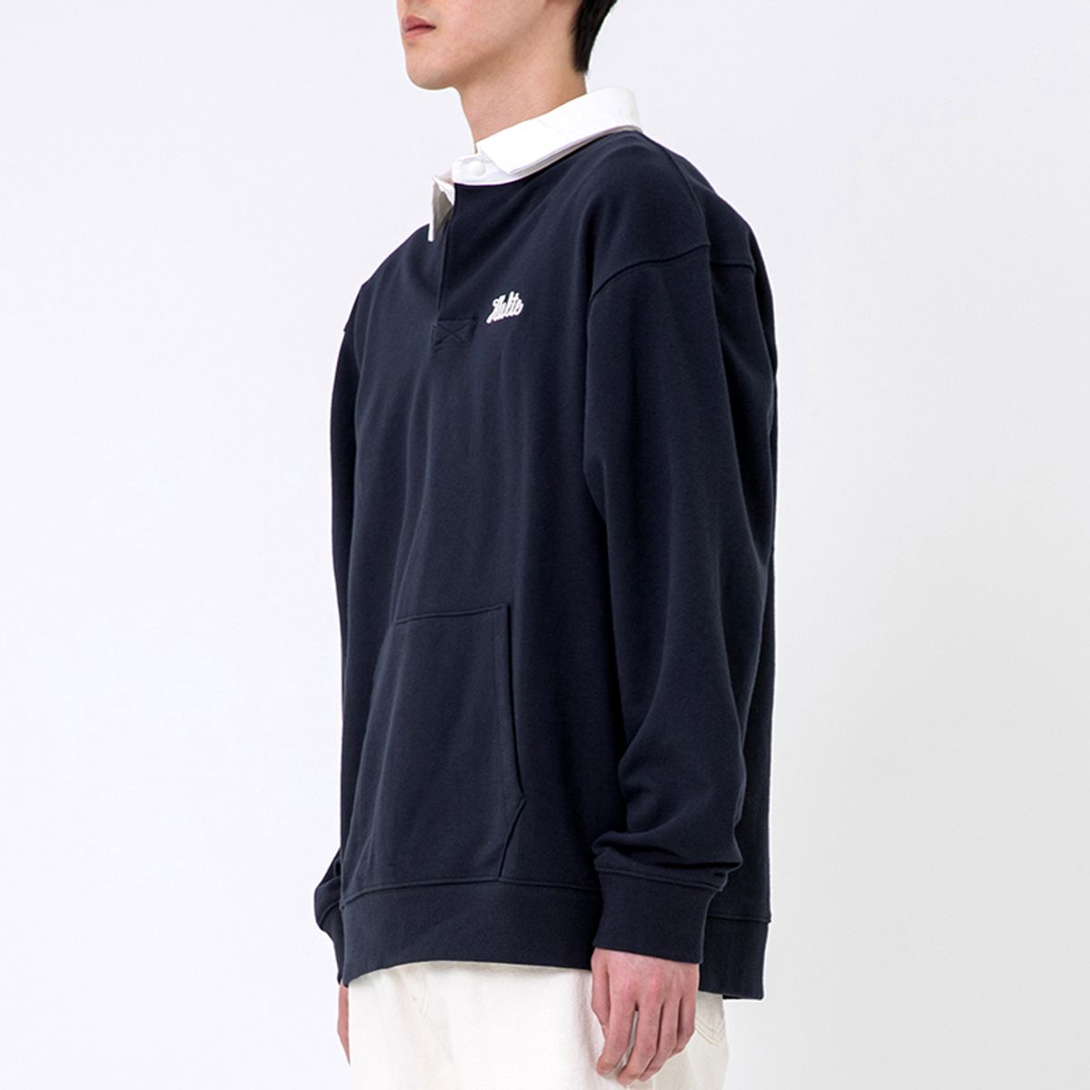 쿨트(KULTE) SCRIPT RUGBY CREWNECK 다크네이비