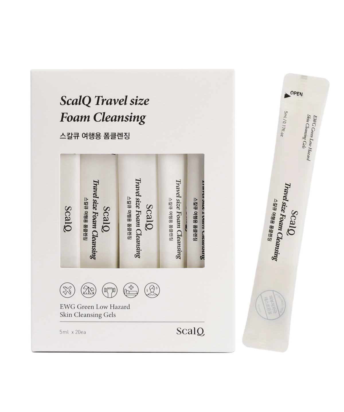 스칼큐(SCALQ) 여행용 약산성 폼클렌징 5ml 20개입