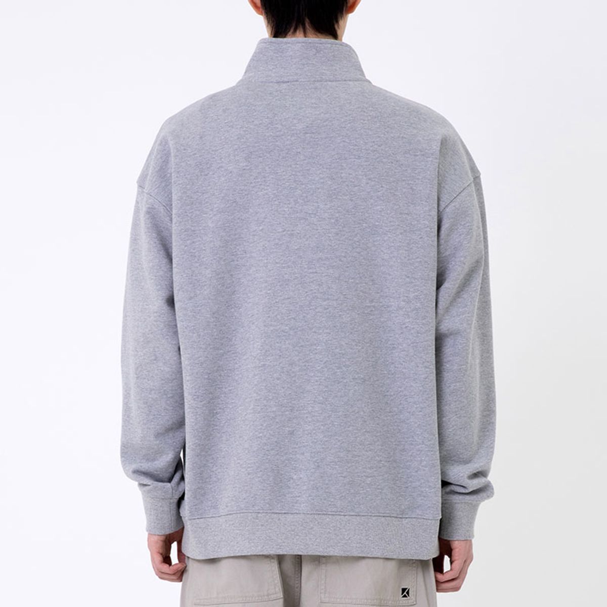 쿨트(KULTE) HALF ZIP CREWNECK 멜란지그레이