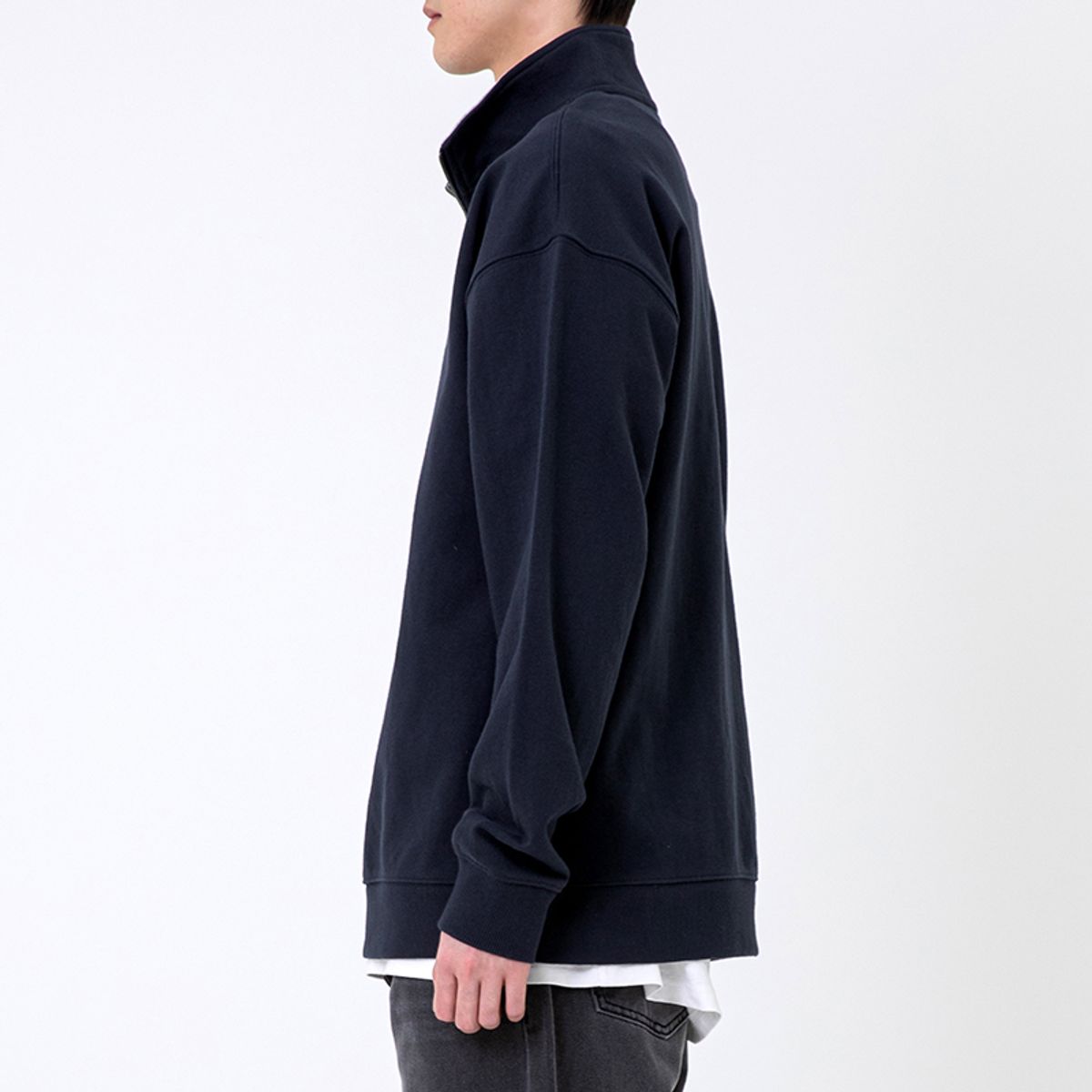 쿨트(KULTE) HALF ZIP CREWNECK 다크네이비