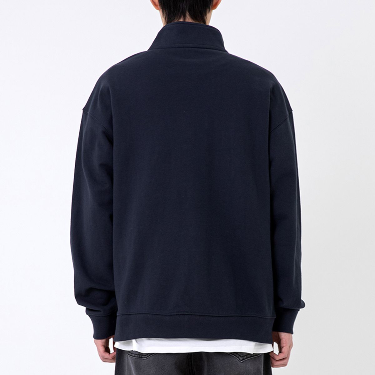 쿨트(KULTE) HALF ZIP CREWNECK 다크네이비
