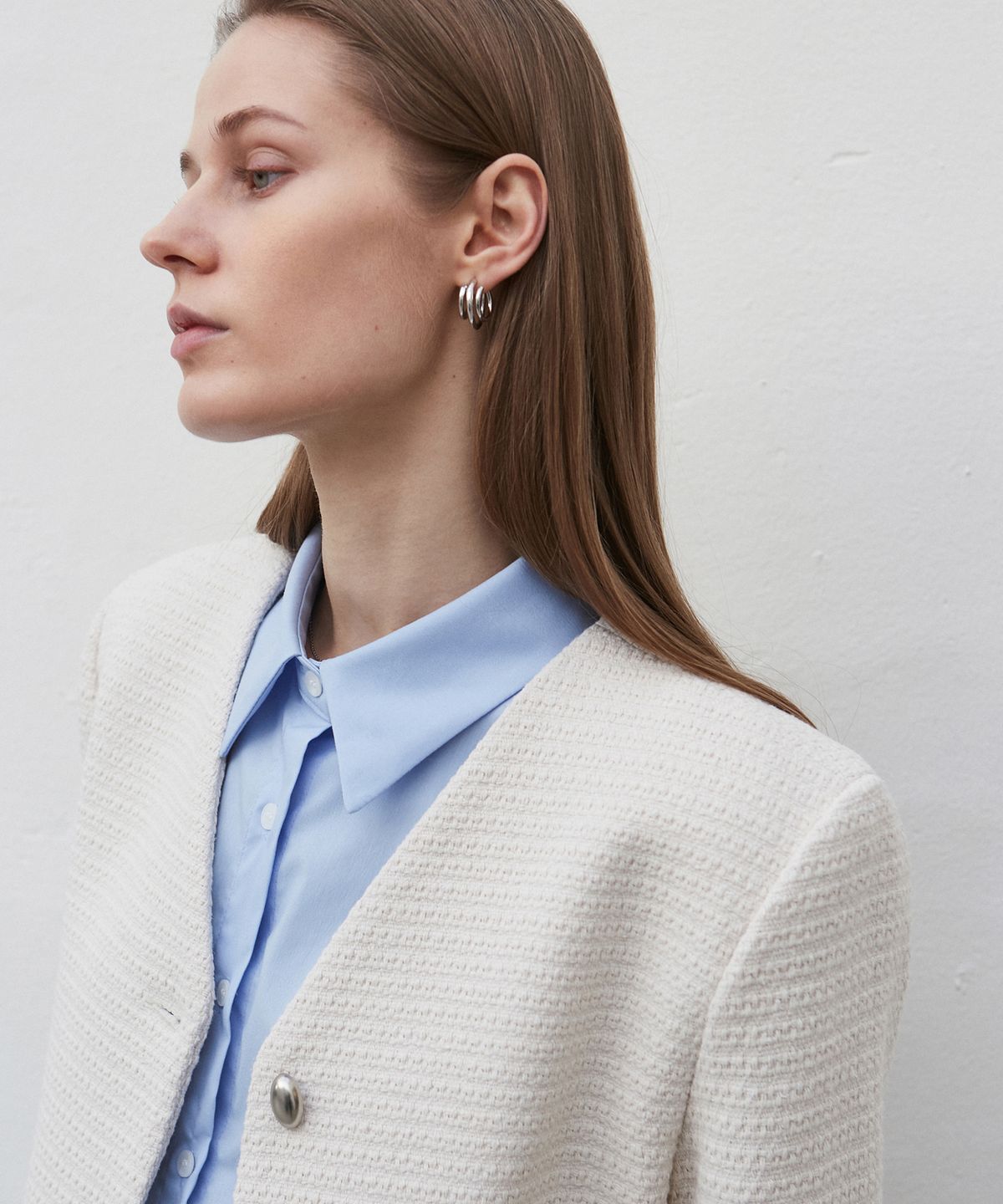 닉앤니콜(NICK&NICOLE) TWEED CROP JACKET_IVORY