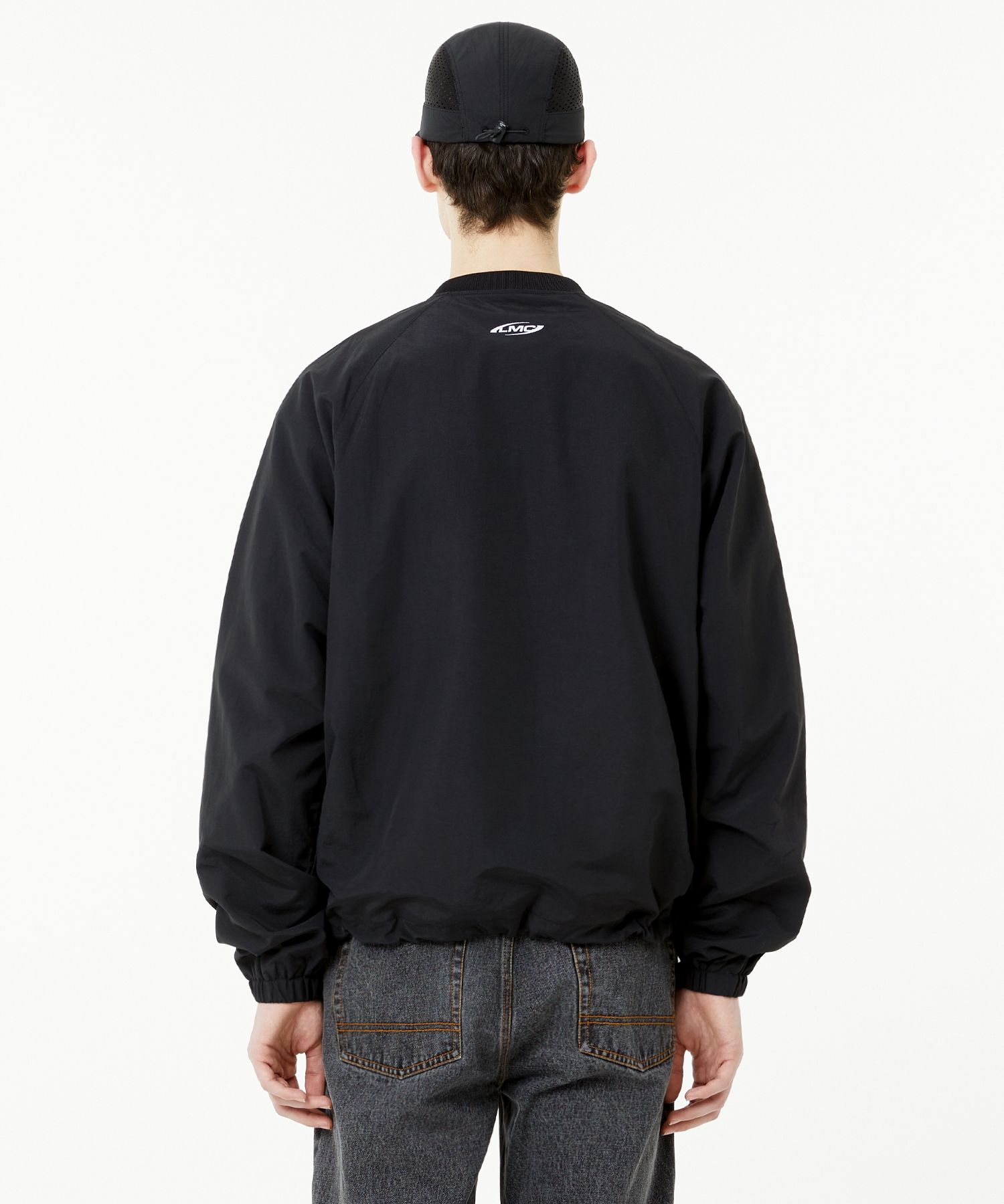 [LMC] ACTIVE GEAR CURVED CREW NECK ★新作★23SS MUSINSA | LMC ACTIVE GEAR SUPPLEX® WAVE CREW NECK black
