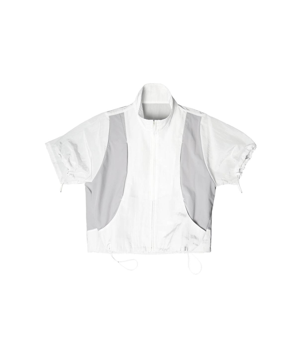 오호스(OJOS) Curved Pocket String Zip-up / White