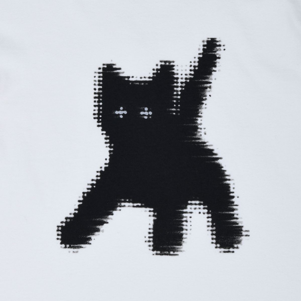 에이이에이이(AEAE) FLASHED CATS EYE CROP T-SHIRTS [White]
