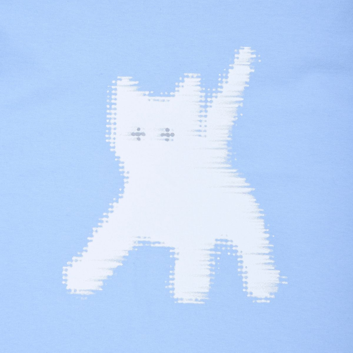 에이이에이이(AEAE) FLASHED CATS EYE CROP T-SHIRTS [Skyblue]