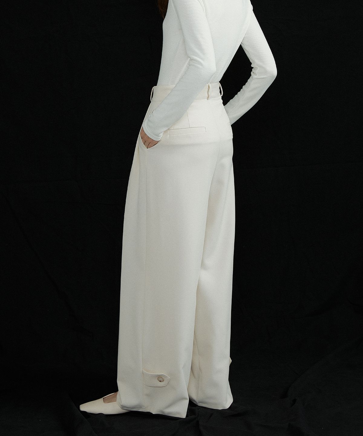루시르주(LUCIR ZU) Monet wide slacks (ivory)