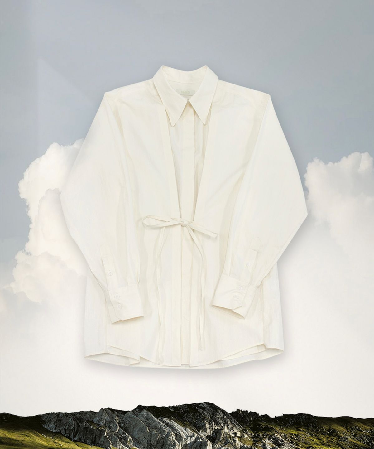 루바티(RUBATI) Double Layered Shirt (CREAM)