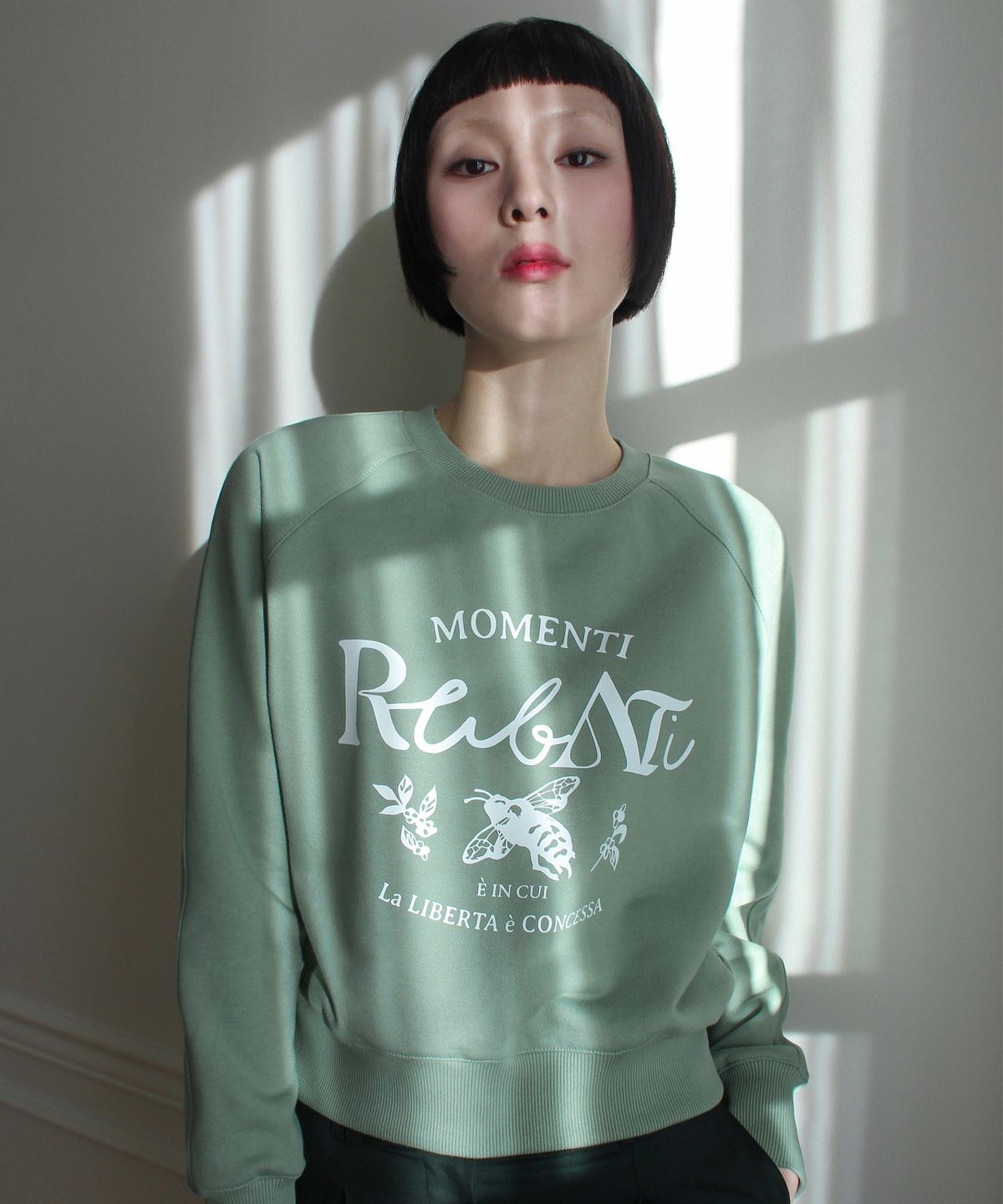 루바티(RUBATI) Honeybee Sweatshirt (PISTACHIO)