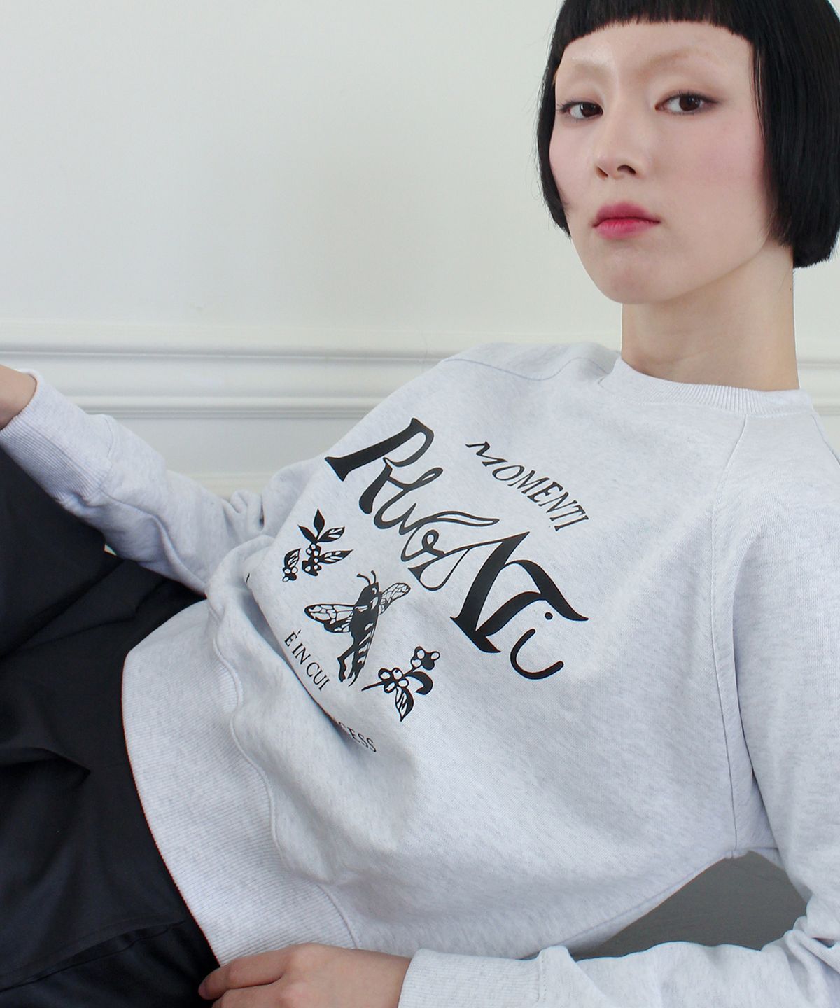 루바티(RUBATI) Honeybee Sweatshirt (ICE MELANGE)