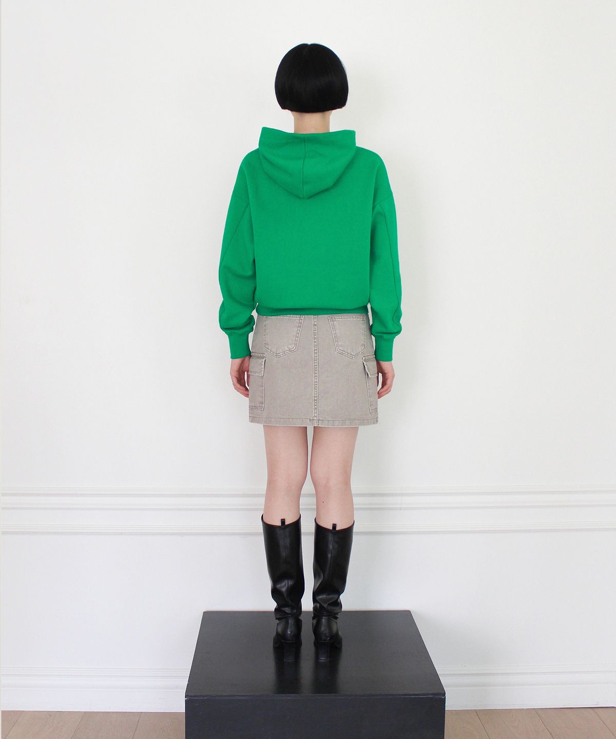 루바티(RUBATI) Lettering Logo HOOD (GREEN)