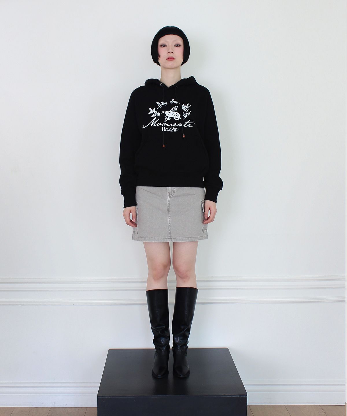 루바티(RUBATI) Honeybee HOOD (BLACK)
