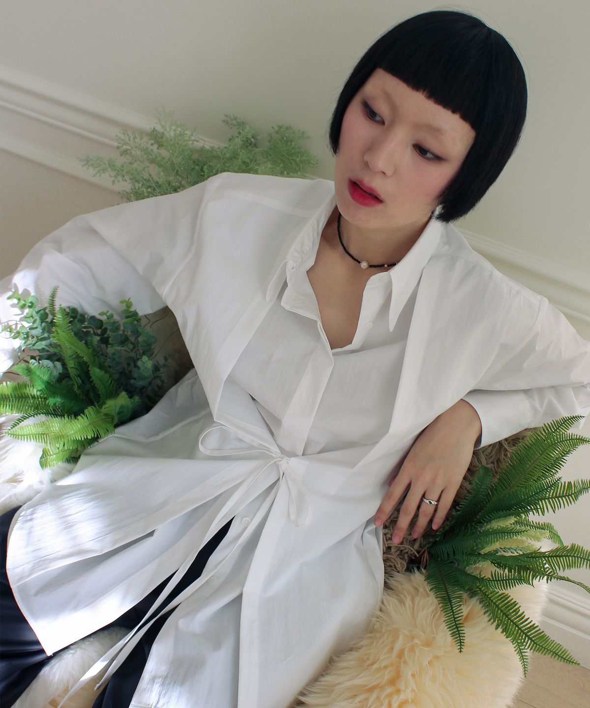 루바티(RUBATI) Onyx+Pearl NECKLACE