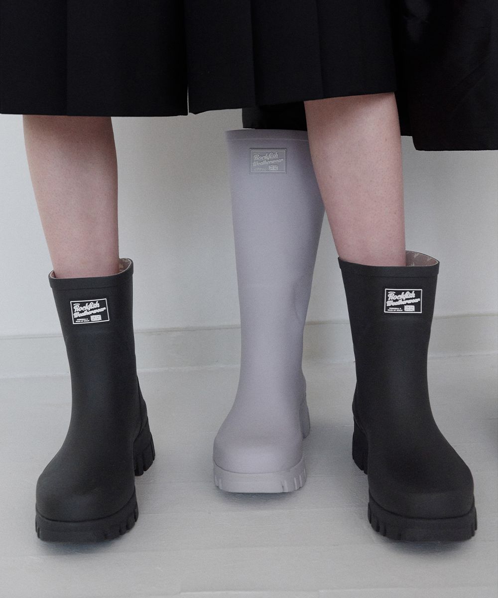 ★Rockfish Weatherwear★ FLATFORM LACEUP RAIN BOOTS MIDDLE Rockfish Weatherwear FLATFORM RAIN BOOTS MIDDLE | SHOES