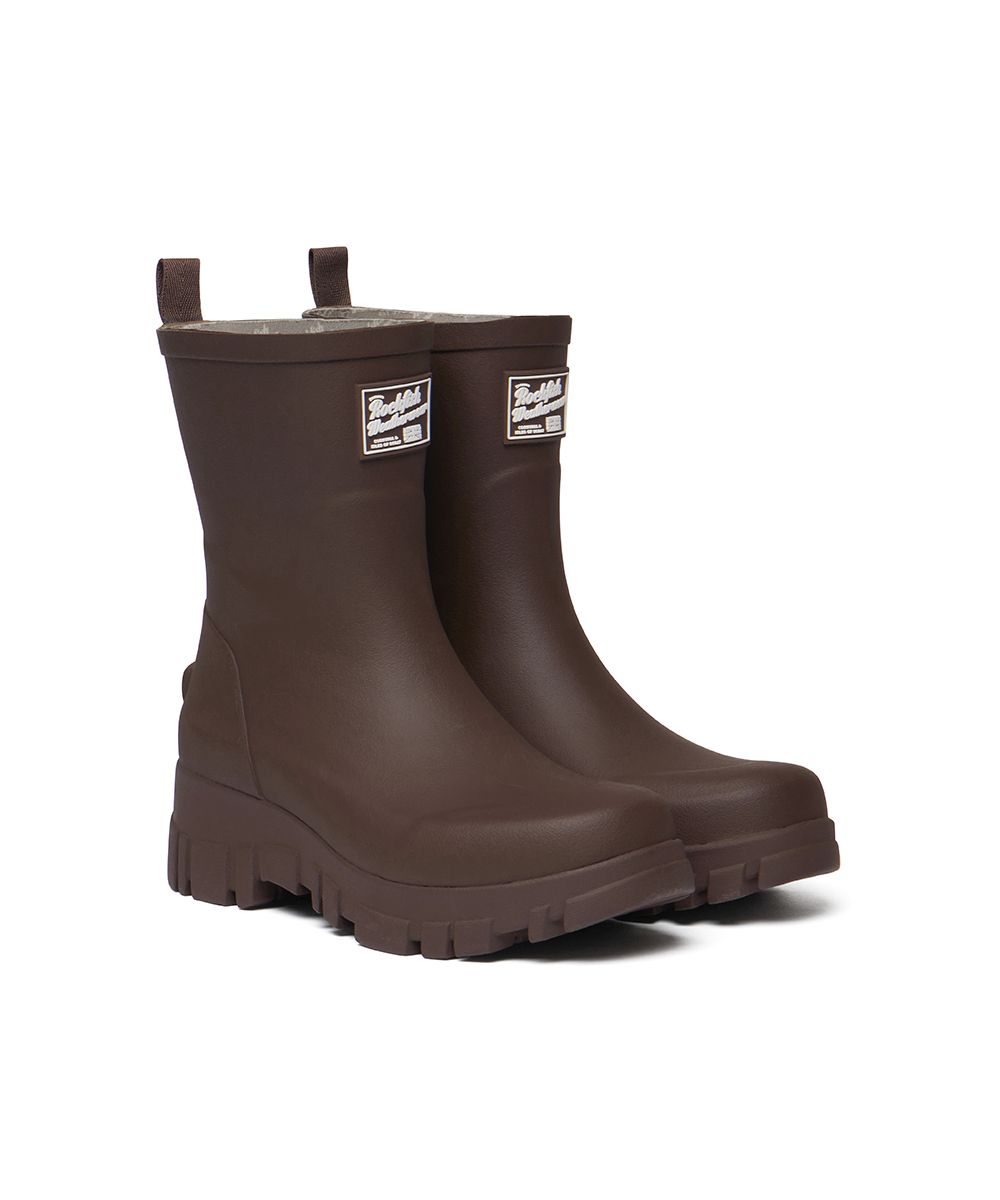 ★Rockfish Weatherwear★ FLATFORM LACEUP RAIN BOOTS MIDDLE Rockfish Weatherwear] FLATFORM RAIN BOOTS MIDDLE - 6color