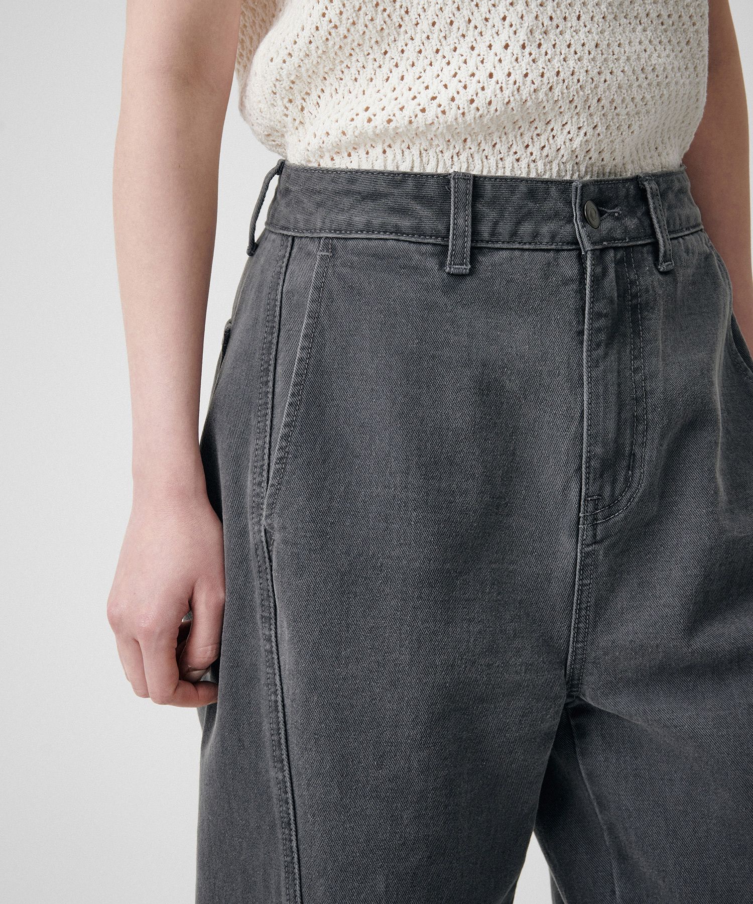 ★MUSINSA STANDARD★ Twisted Semi Balloon Denim Pants Gray M MUSINSA | MUSINSA STANDARD Twisted Semi Balloon Denim Pants