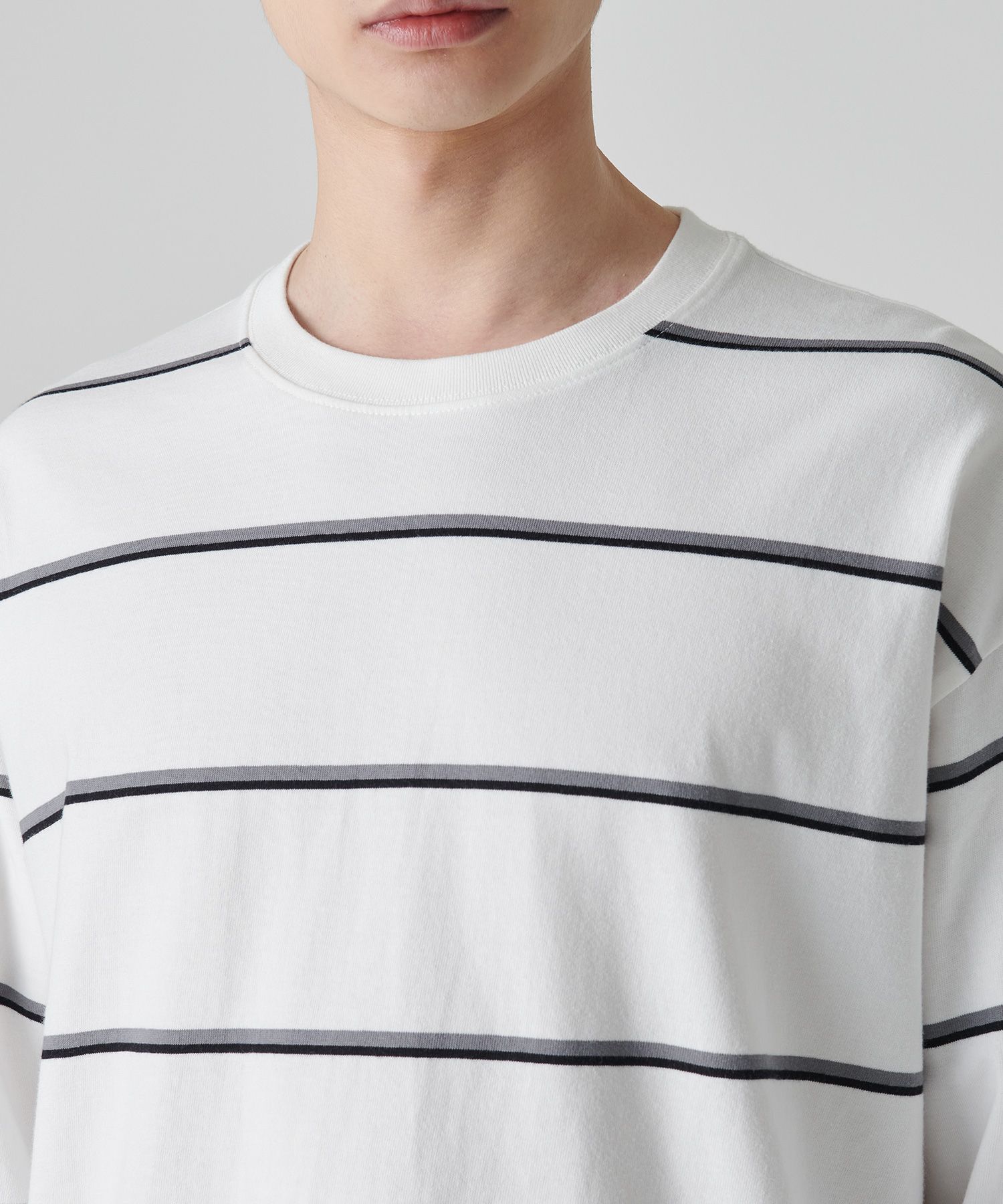 MUSINSA | MUSINSA STANDARD Multi Stripe Relaxed Long Sleeve