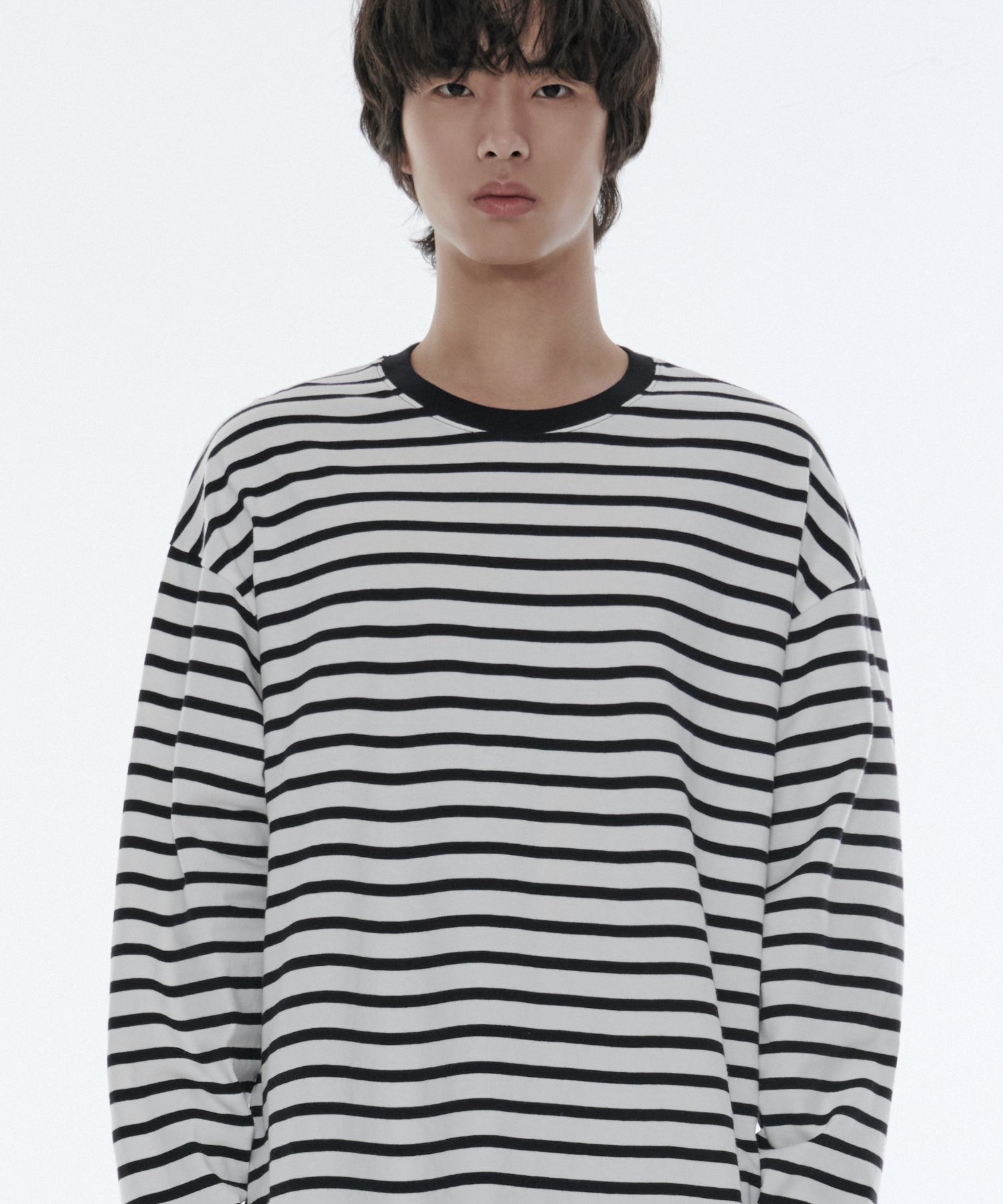 Tシャツ・カットソー *MUSINSA STANDARD* Breton Stripe Relaxed Long Sleeve T-Shirt MUSINSA公式 | MUSINSA STANDARD Breton Stripe Relaxed Long