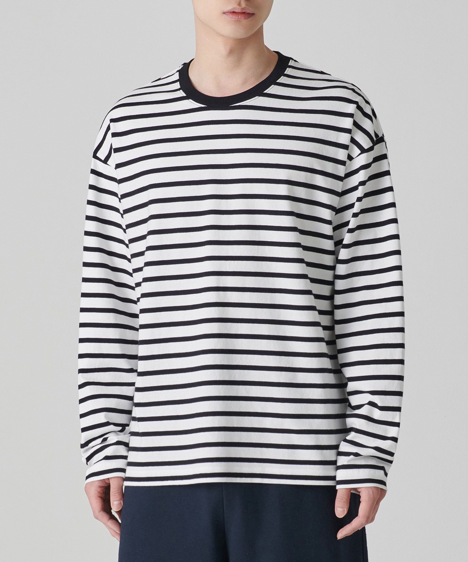 Tシャツ・カットソー *MUSINSA STANDARD* Breton Stripe Relaxed Long Sleeve T-Shirt MUSINSA | MUSINSA STANDARD Breton Stripe Relaxed Long Sleeve