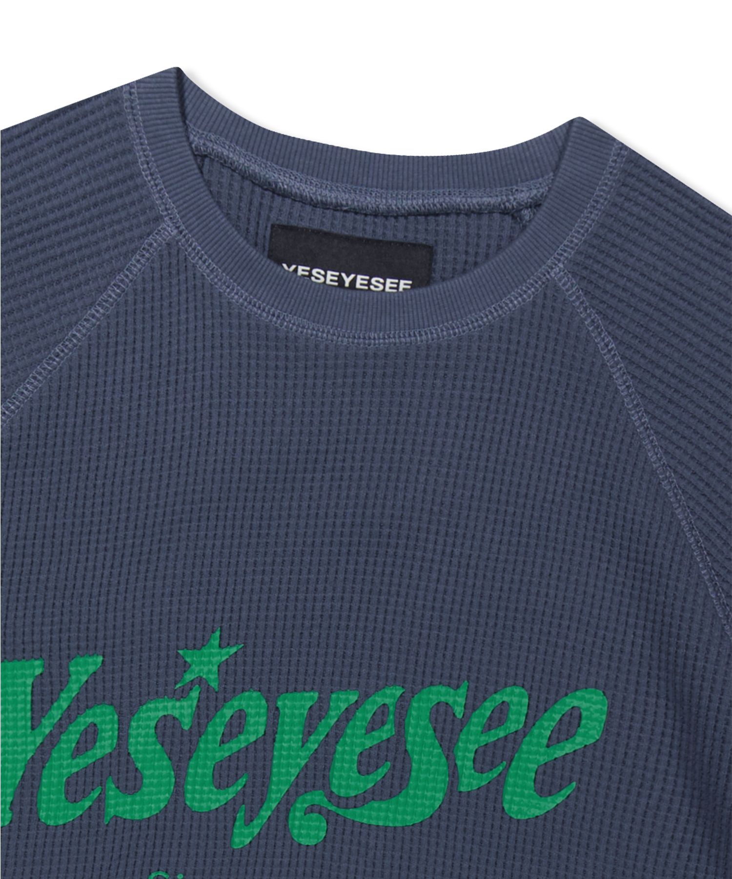 ★2023SS新作★YESEYESEE★Y.E.S Raglan Waffle Tee MUSINSA | YESEYESEE YES Raglan Waffle Tee Indigo