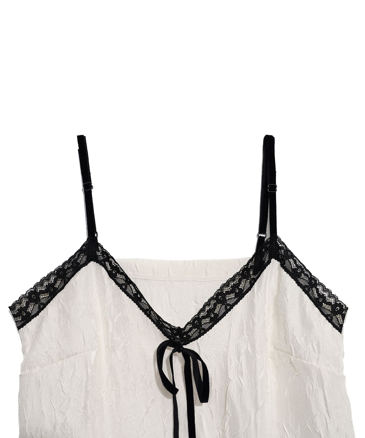 하이스쿨디스코(HIGH SCHOOL DISCO) CRUMPLED SLIP TOP_IVORY