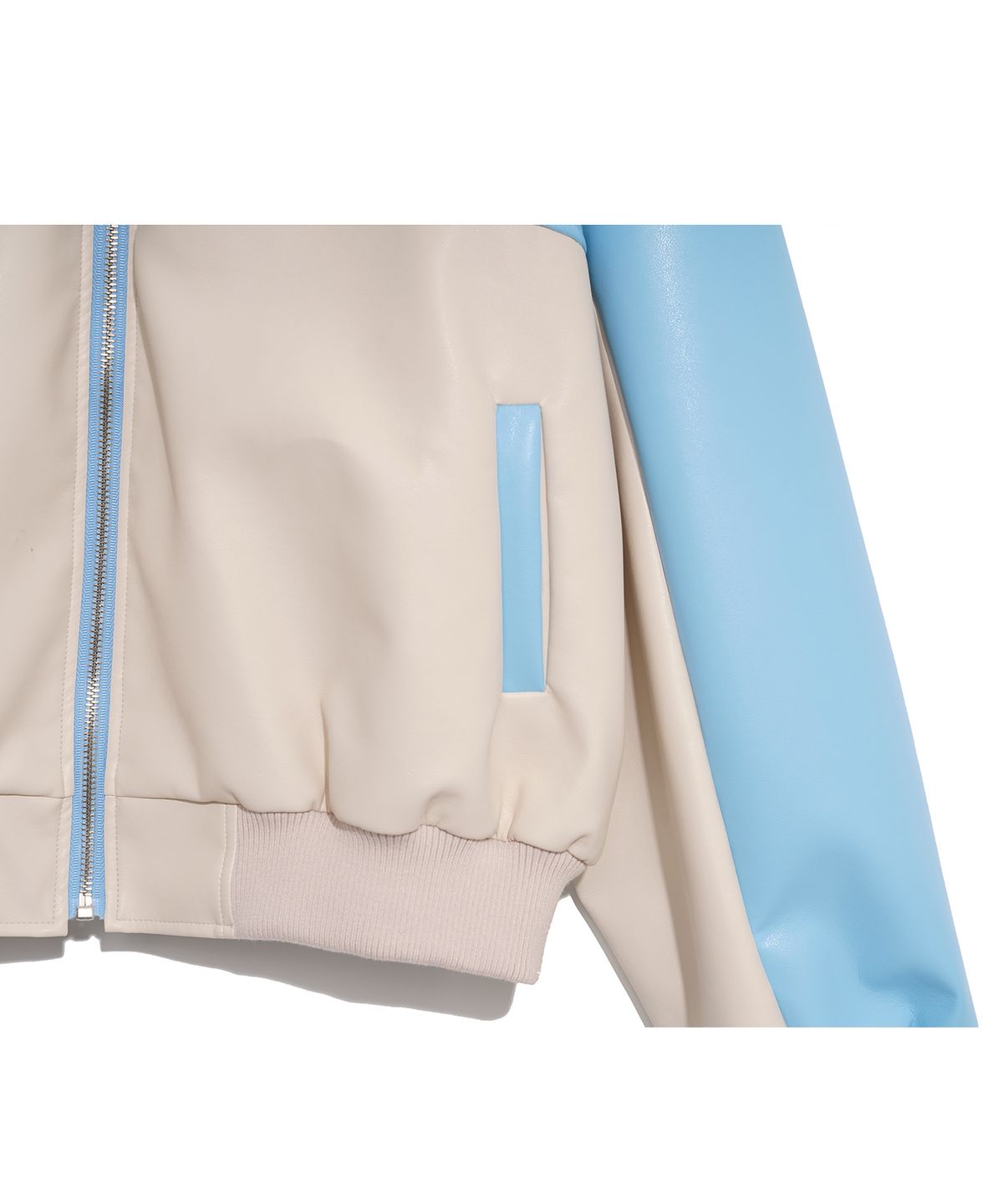 하이스쿨디스코(HIGH SCHOOL DISCO) WILDEST FLAME VARCITY JACKET_SKY BLUE