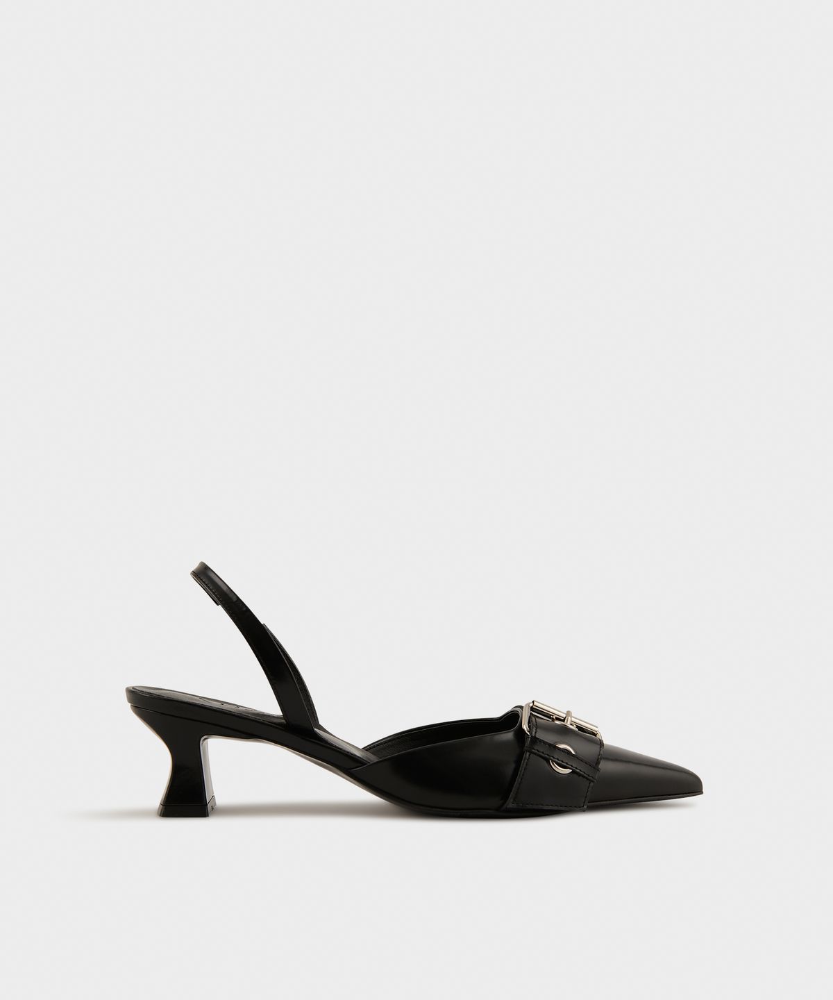 기호(KHIHO) POINTED BUCKLE SLINGBACK BLACK