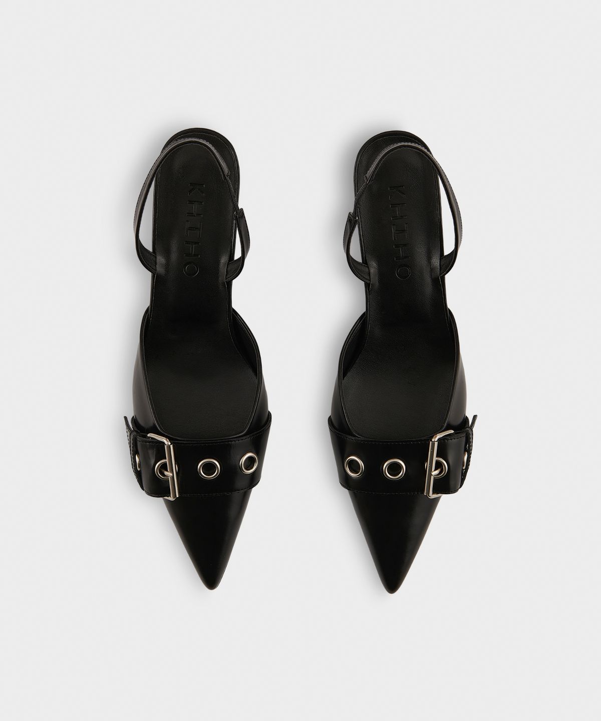 기호(KHIHO) POINTED BUCKLE SLINGBACK BLACK