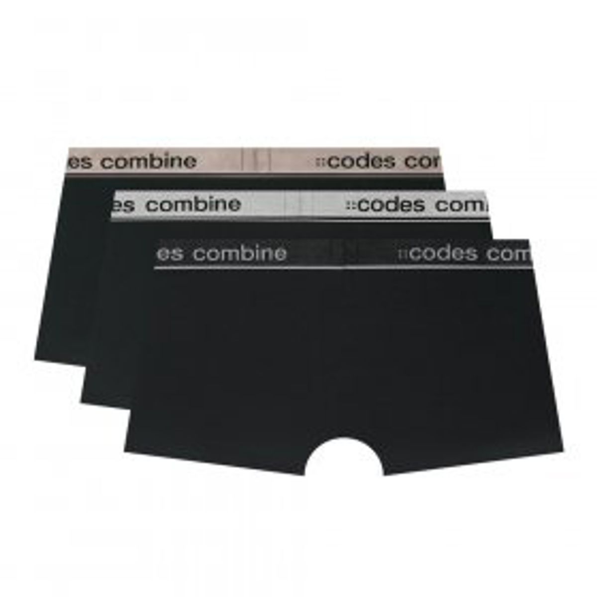 코데즈컴바인 이너웨어(CODES COMBINE INNERWEAR) 에어로쿨 로고아웃밴드 블랙 3PACK 드로즈