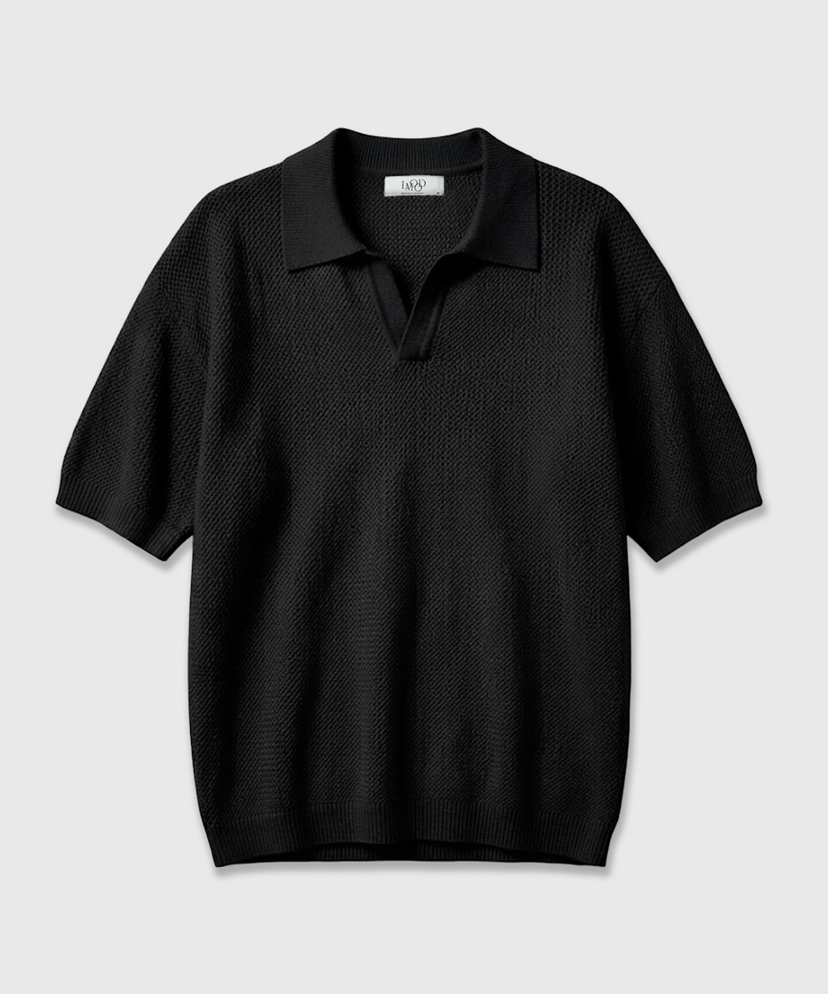 엘무드(LMOOD) 브레이드 PK 카라 하프 슬리브 니트 ( 3 COLOR )