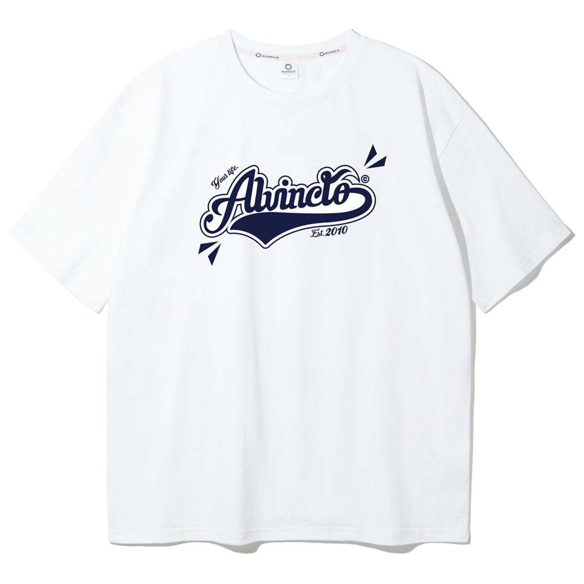 앨빈클로(ALVINCLO) 어슬레틱 로고 오버핏 반팔티 AST4865 (3 COLOR)