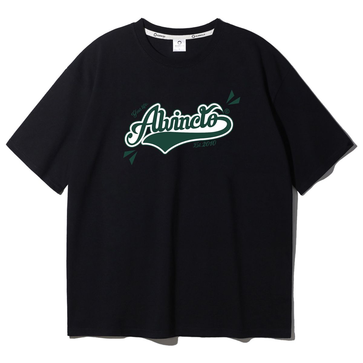 앨빈클로(ALVINCLO) 어슬레틱 로고 오버핏 반팔티 AST4865 (3 COLOR)